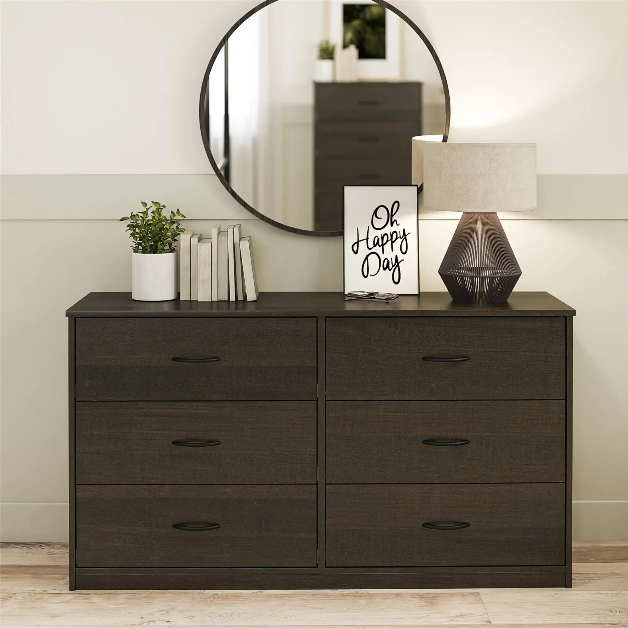 Classic 6 Drawer Dresser, Espresso