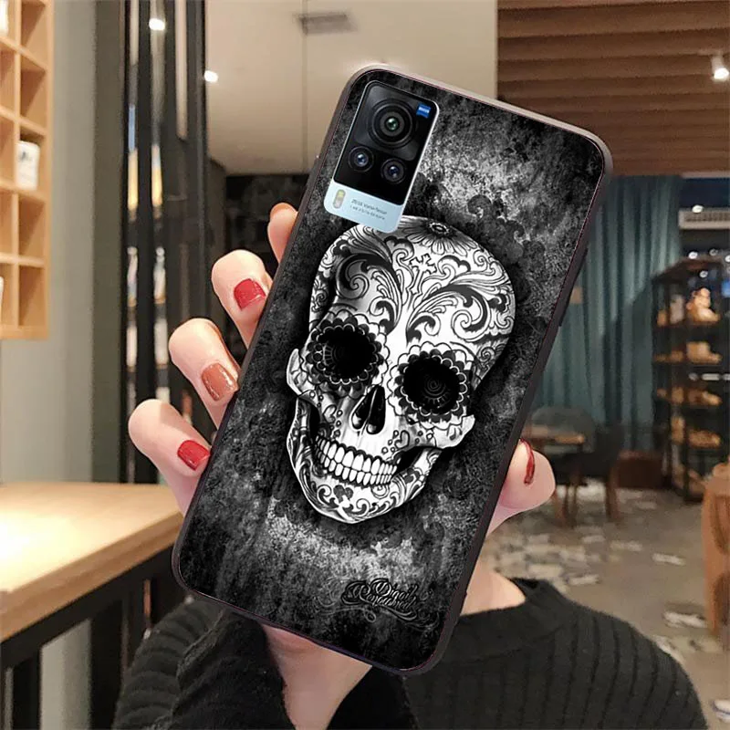 Skull Bones Phone Case for VIVO Y53S Y33S Y22S Y11S Y31 Y21 Y70 Y20 Y21S Y72 Y35 Y51 Y01 V23E V21 V23 V21E Funda Coque