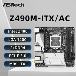 Presa scheda madre ASRock Z490M-ITX/ac 1200 supporto i9-10900K i7-10700F i5-10600KF i3-10305 DDR4 4400MHz + M.2 NVME HDMI PCIe 3.0