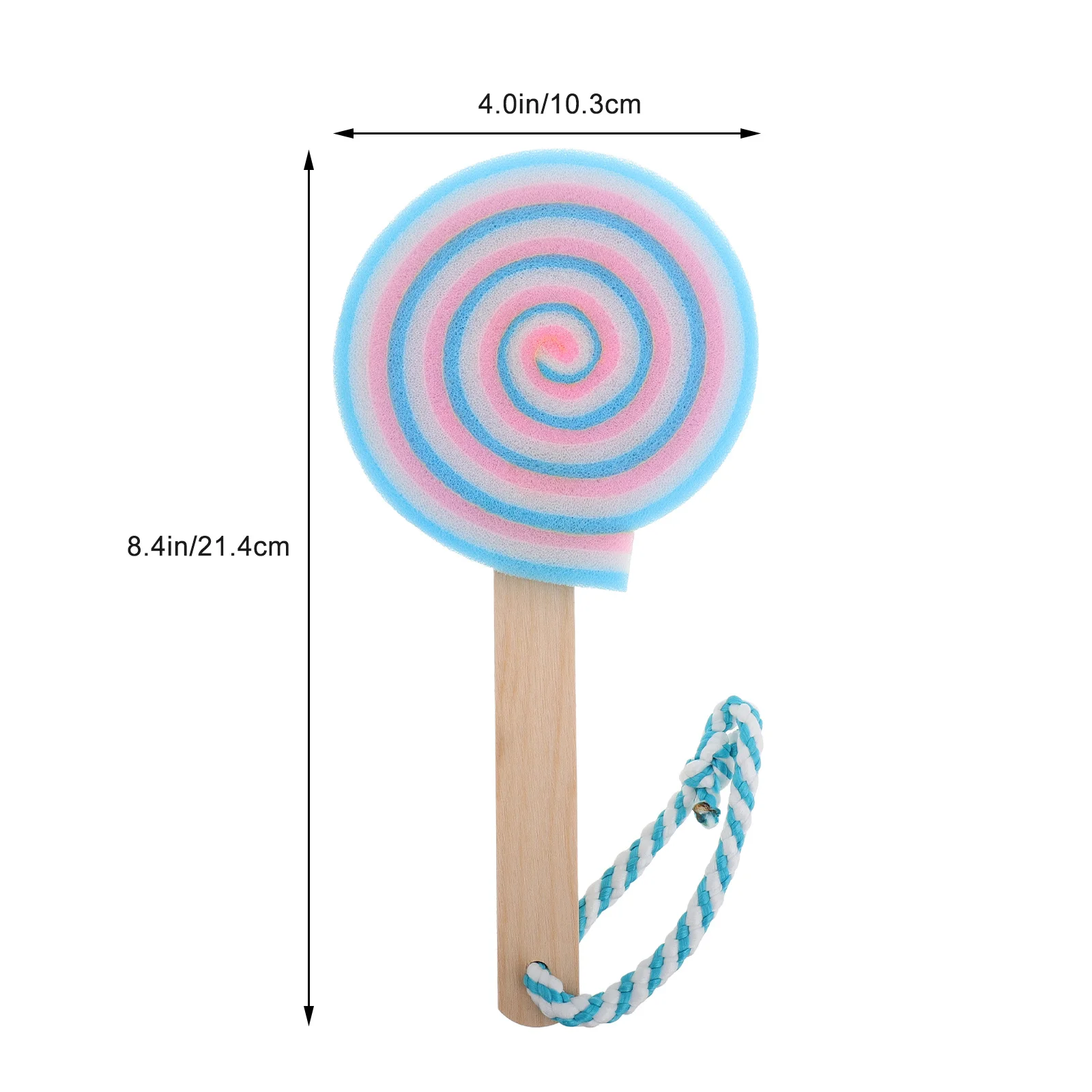 Creative Bath Sponge Lollipop Shape Soft Gentle Body Wash Sponge Fun Cute Cartoon Bath Accessory for Kids Boys Girls