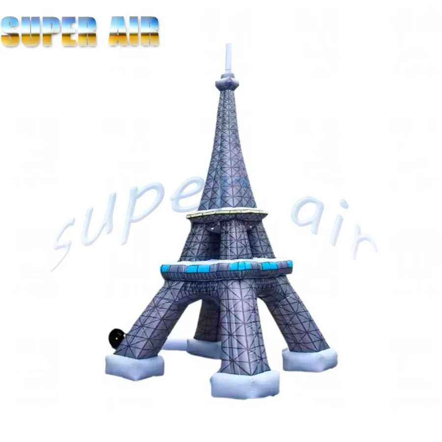 Bardzo piękny model budynku, gigantyczna dmuchana wieża żelazna do dekoracji z dmuchawą.