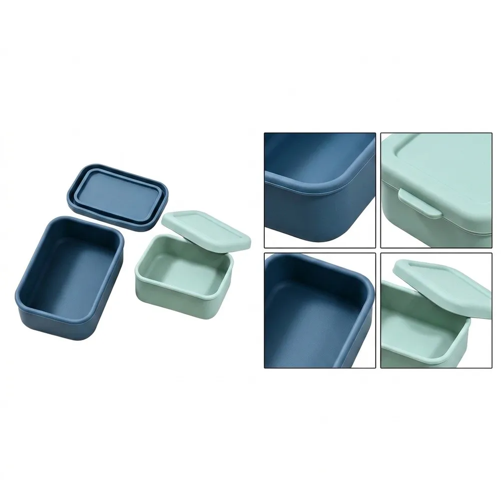 2‑Pack Silicone Travel Soap Container, Leak‑Proof Soap Box With Drain Hole, Portable Bathroom Storage For Shampoo Bar