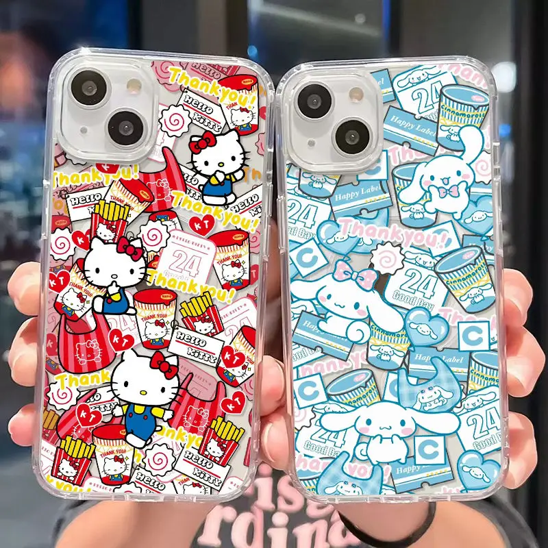 Cute Hello Kitty Cinnamoroll Magsafe Magnetic Phone Case for Samsung Galaxy S25 S24 S23 S22 S21 S20 FE Plus Ultra 5G Soft Cover