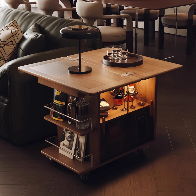 

Nordic Mobile Coffee Table Solid Wood Foldable Lifting Movable Coffee Table Design Multifunctional Mesa De Centro Furniture Home