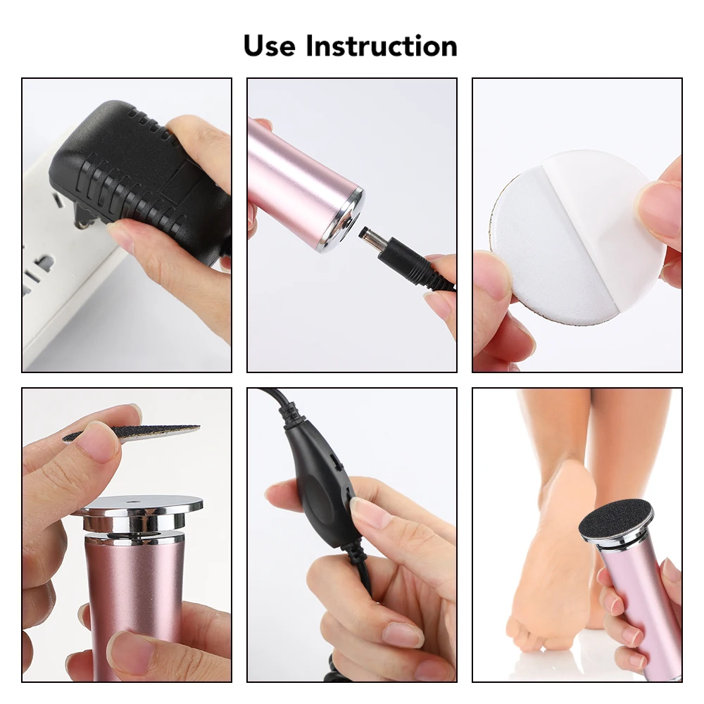 Elektrische Datei Für Füße Pediküre Maschine Dead Skin Remover Kallus Fuß Schleifen Trimmer Wiederaufladbare Fuß Pflege Werkzeug Wäscher Neue – Detail 7