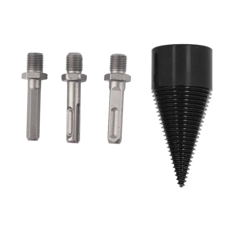 

4Pcs Wood Splitter Drill Bits High Hardness Impact Resistance Wearproof Nonslip Firewood Drill Bits