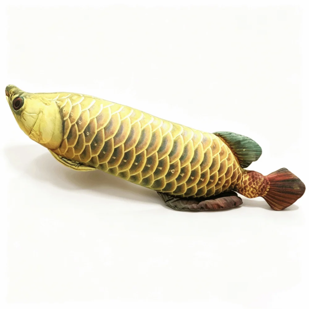 Gold Arowana Soft Arowana Cute Lifelike Fish Pillow Elongated Body Simulation Fish Collectible