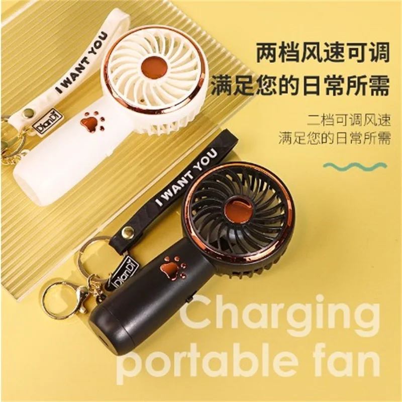 Summer Mini USB Charging Small Fan Cute Cartoon Portable Handheld Fan