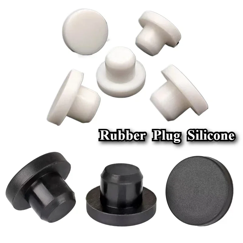 Solid Sealing Plug, 2mm - 14mm Silicone Rubber Hole Caps, T-shaped Seal Stopper, High TEMP Dustproof Plug, Inserts Bungs End Cap