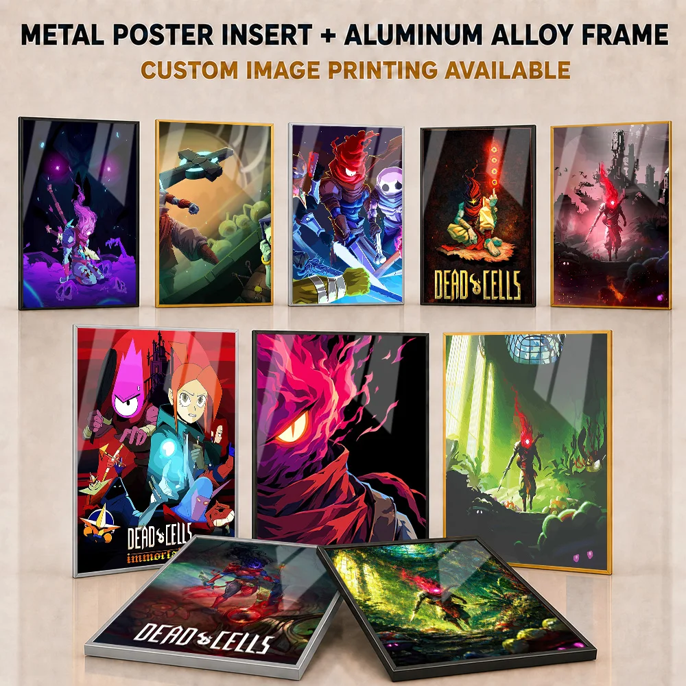 Dead Cells Framed Aluminum Metal Posters Customized Photo Video Game Theme Wall Art For Recreation Room Gaming Enthusiast Gift