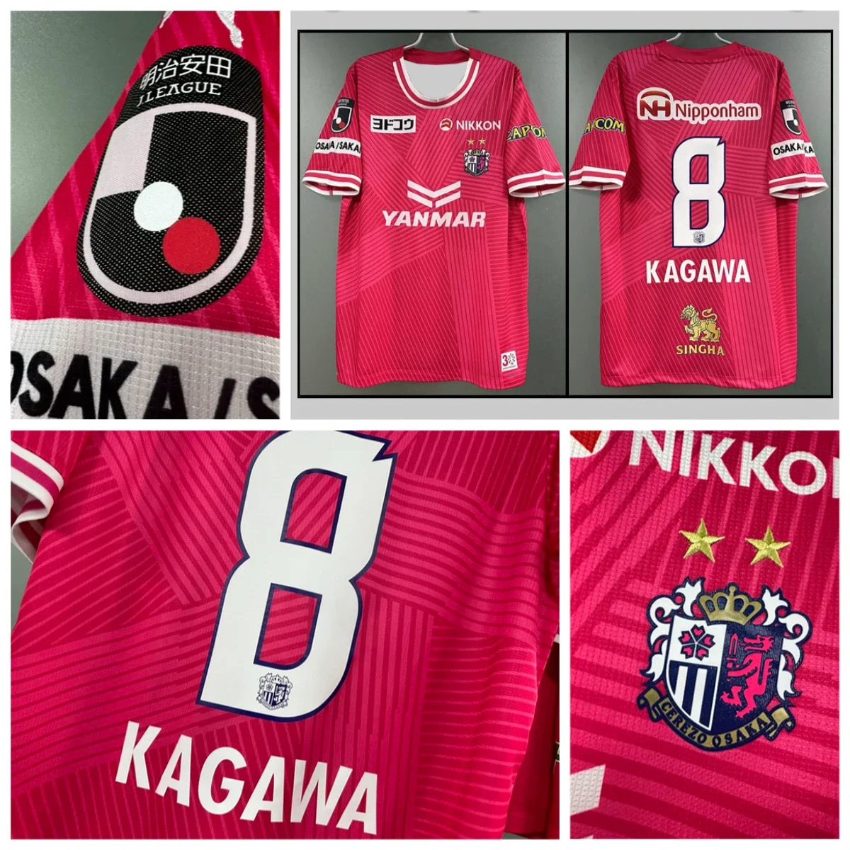 2025 Camiseta de secado rápido para hombre Osaka Sakura Jersey Día de la temporada Deportes Inicio Versión para fanáticos J United Camiseta de fútbol para hombre Transpirable