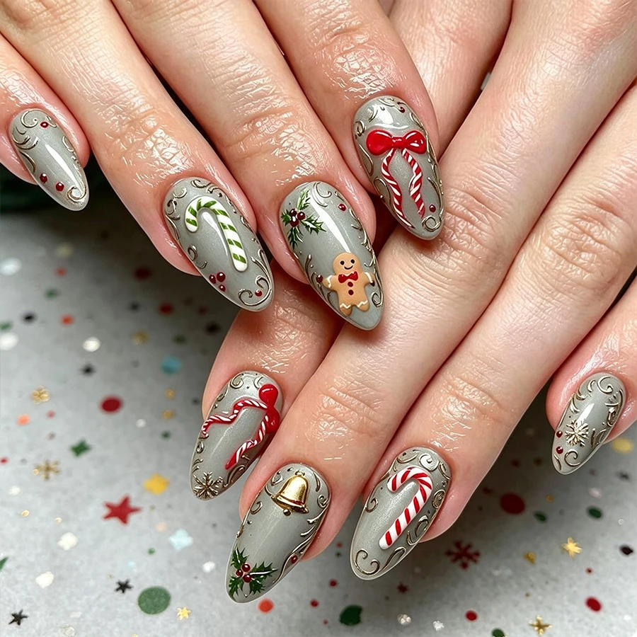 Nail Art Jelly - 30-teiliges Set mit weihnachtlichem Motiv, zum