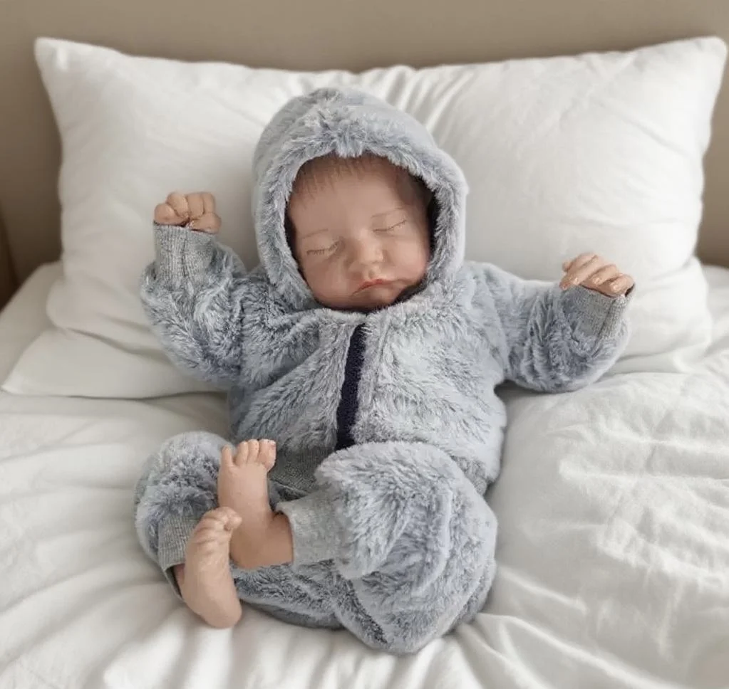 Boneca Levi Reborn Baby Boy de 19" – O presente de Natal realista para colecionadores e crianças, meticulosamente pintado à mão com pele macia