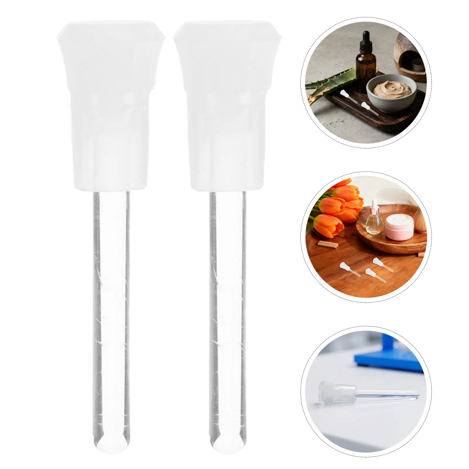 100Pcs Essential Oil Bottle Wand Octagon Glass Bottles Leakproof Rod Applicator for Aromatherapy Sample Storage Travel