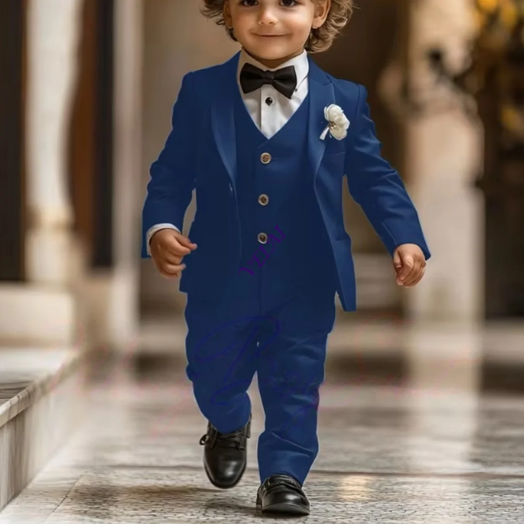2-16 years old Boy Suit 3 Piece Suit Jacket Pants Vest Formal Wedding Kids Tuxedo Custom Clothes for Boy Blazer view 2