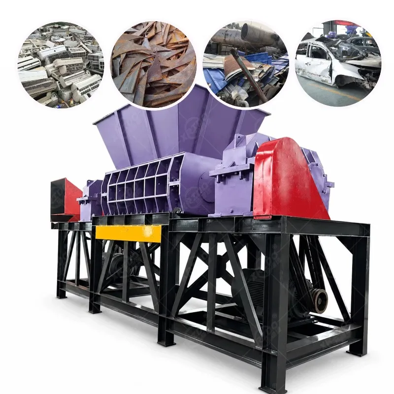 Customized Waste Plastic Crusher 10T/H Scrap Car Shredder With Aluminum & Organic Waste Metal shredder machine