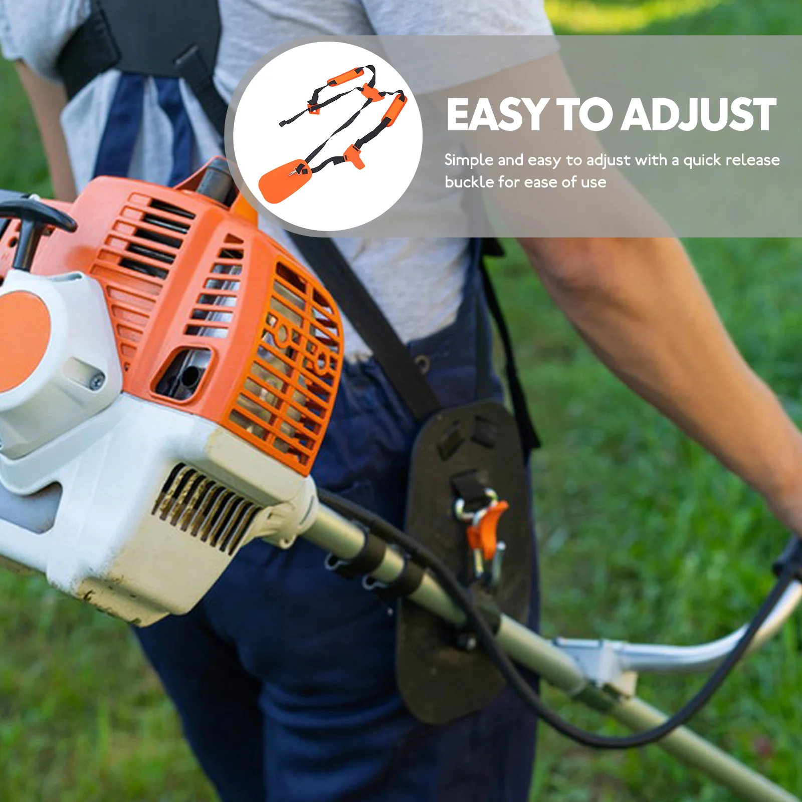 

Adjustable Thicker Wider Shoulder Straps Trimmer Strap Practical Long Lasting Use for Home Supplies Lawn Mower Fixing