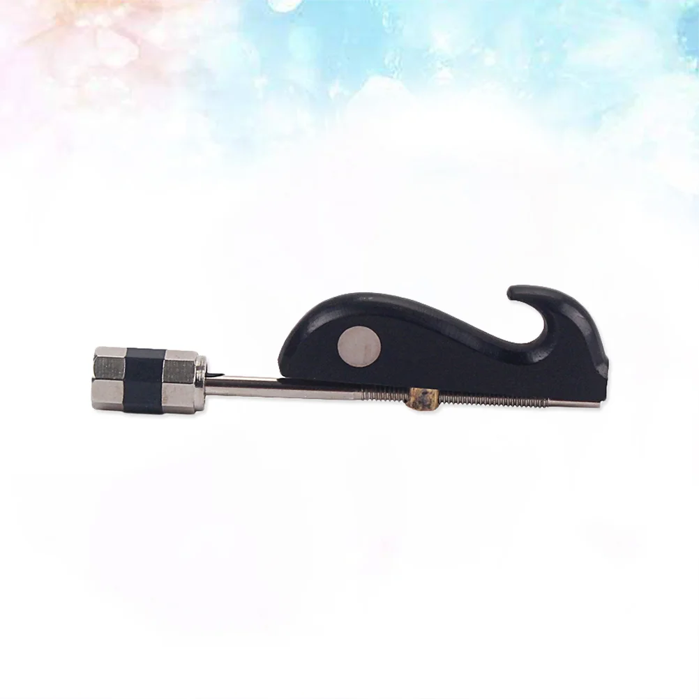 BY51 Black Sandalwood Erhu Bow Hook Screw Head Adjustable Tool for Erhu Players Black Sandalwood Erhu Bow Hook (Black)