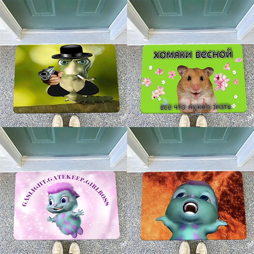 

Funny Bibble Meme Cartoon Printed Mat Computer Gaming Chair Mat Rugs for Bedroom Living Room Office Swivel Chair Carpet