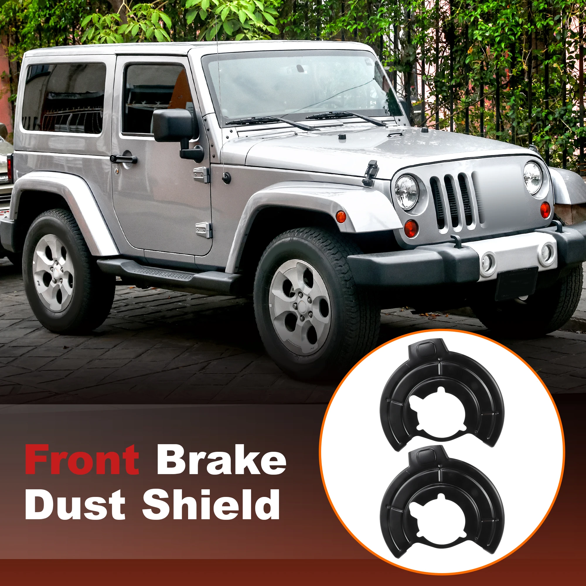 

UXCELL No.52060143AA Front Left & Right Brake Dust Shield for Jeep Wrangler JK 2018