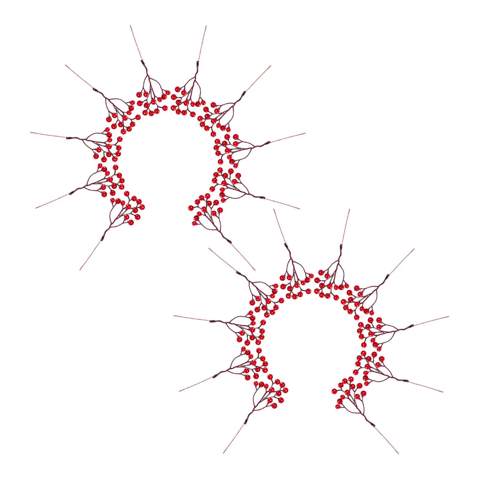 

20Pcs Christmas Berry Stems Artificial Red Berries Picks Frosty Finish for Farmhouse Holiday Decor Wreath Centerpiece Garland