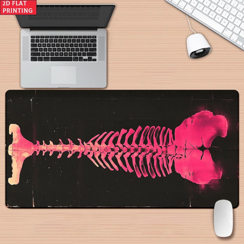 Brand Pink Bone Mouse Pad Extra Large Non Slip Rubber Base 2D Flat Design Desk Gaming Office Computer Decoration Versatile