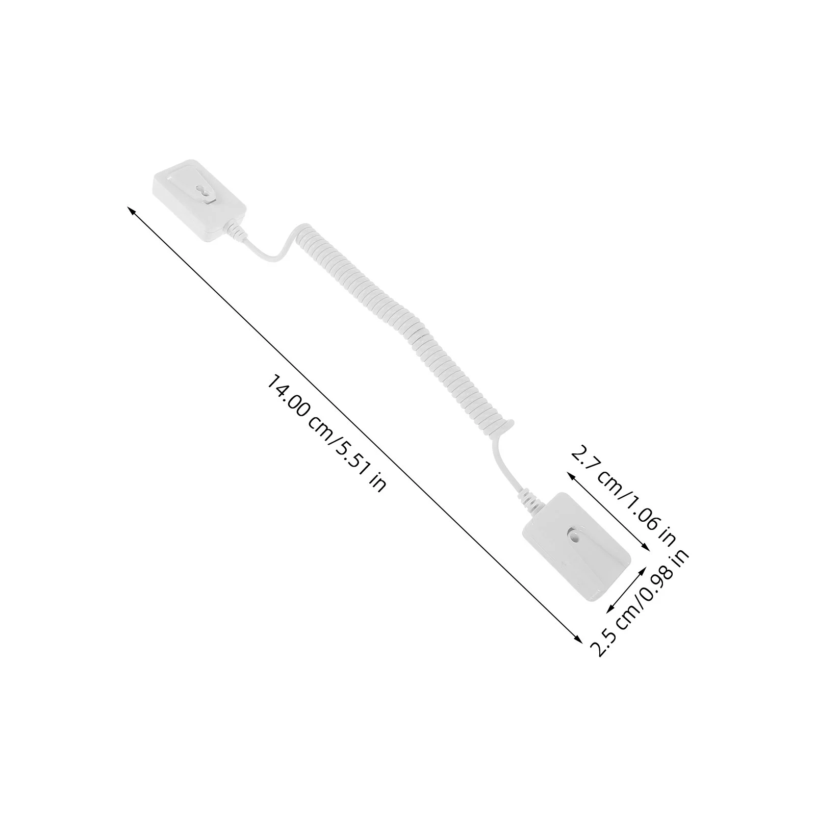 2 Pcs Universal Remote Control Anti-lost Rope Self-adhesive Hook Without Punching (square) Holder Cable for Tether Security