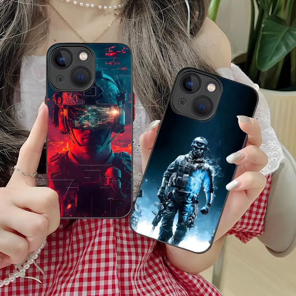 

Чехол для мобильного телефона Battlefield Game для iPhone 16, 15, 14, 13, 12, 11 X XR XS 8 7 Pro Max Plus, мини-цветный силиконовый защитный чехол