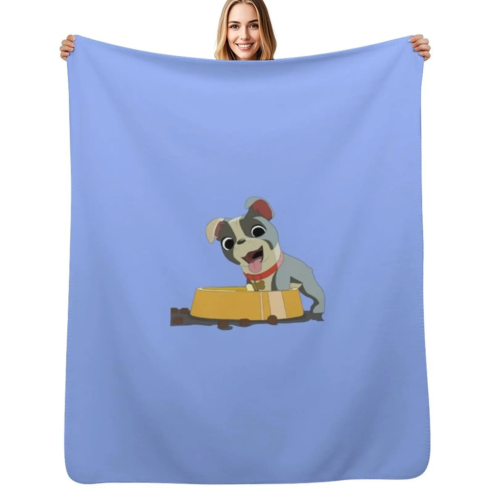 Feasting pup Throw Blanket Durable Warm Blanket for Daily Home Use