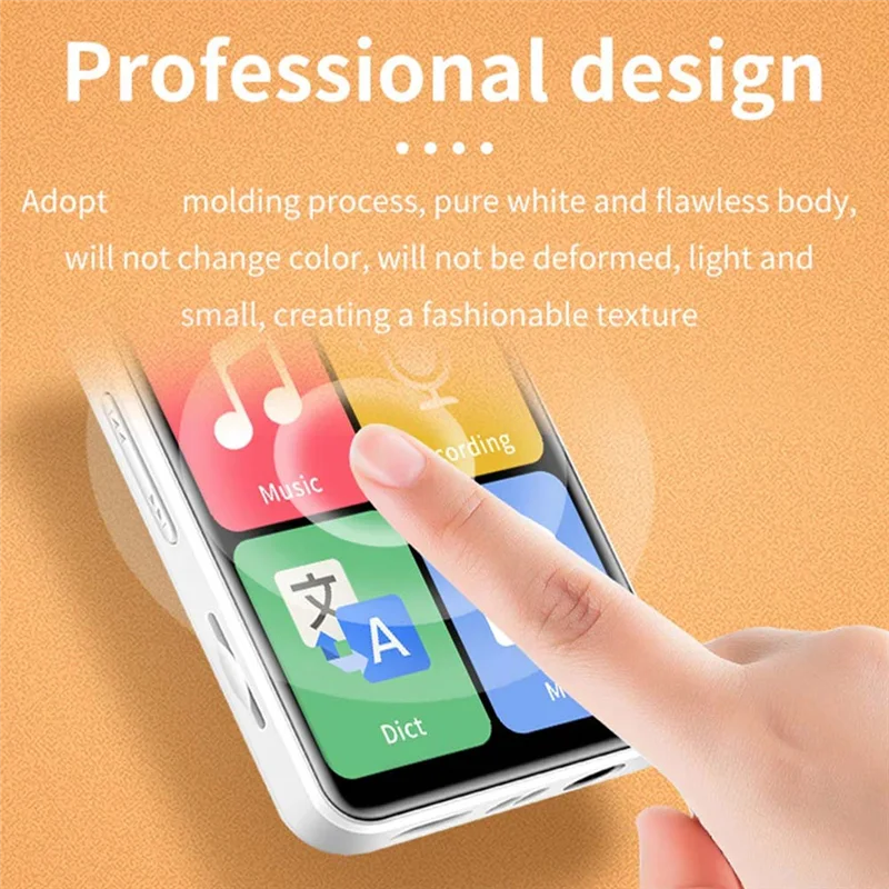 JABS-Bluetooth 5.0 مشغل MP3 شاشة لمس كاملة طالب وكمان Hifi مشغل موسيقى رياضي مشغل فيديو Mp4 مكبر صوت مدمج