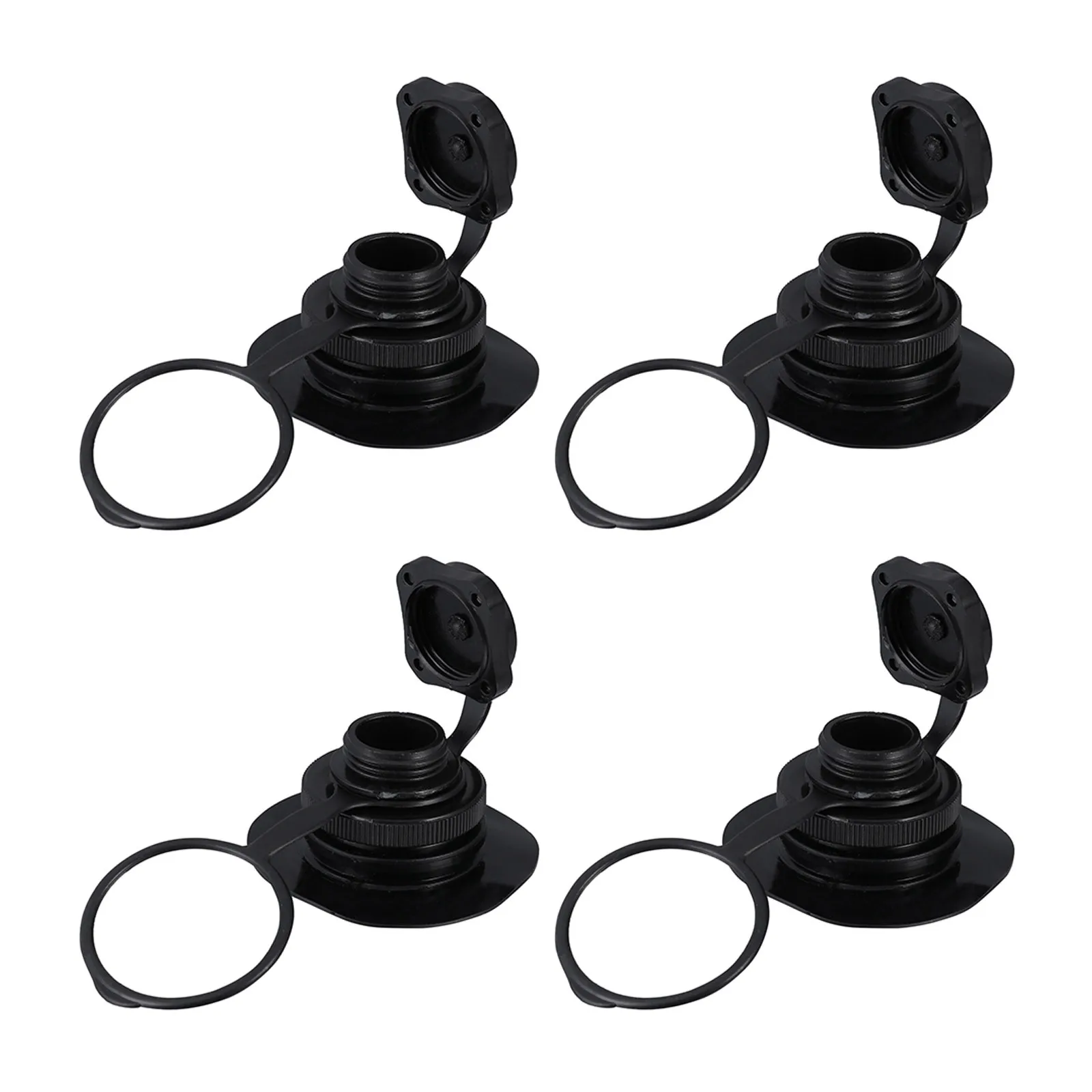 4 قطعة صمامات الهواء الحلزونية من البولي يوريثان لقارب مطاطي قابل للنفخ صمام بوسطن مناسب عالميًا فوهة توصيل هوائي في اتجاه واحد لتوجيه حمام السباحة #3