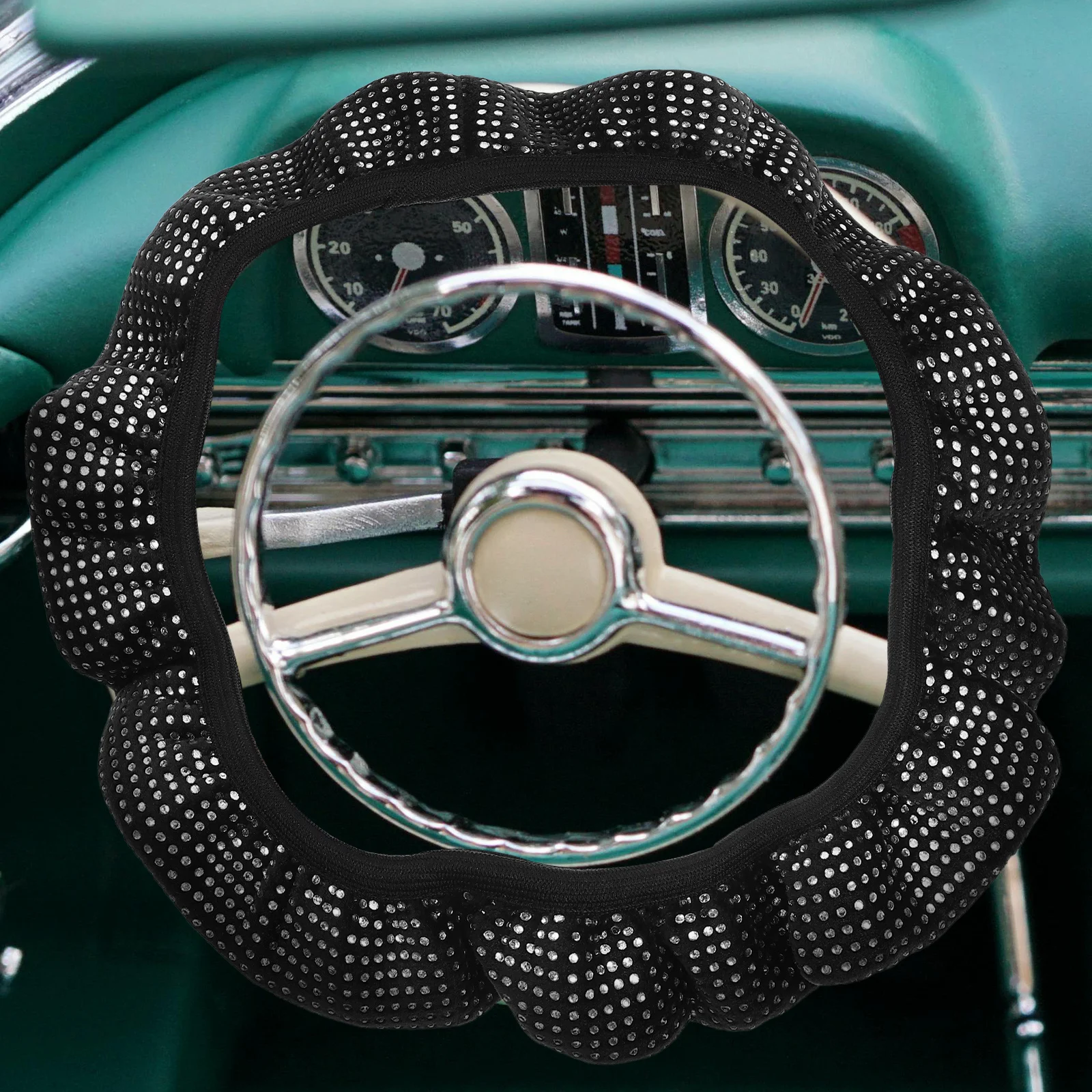 

1Set Bling Car Steering Wheel Cover Accessories Set Rhinestone Armrest Shift Knob Covers Car Interior Decor Auto Accessories