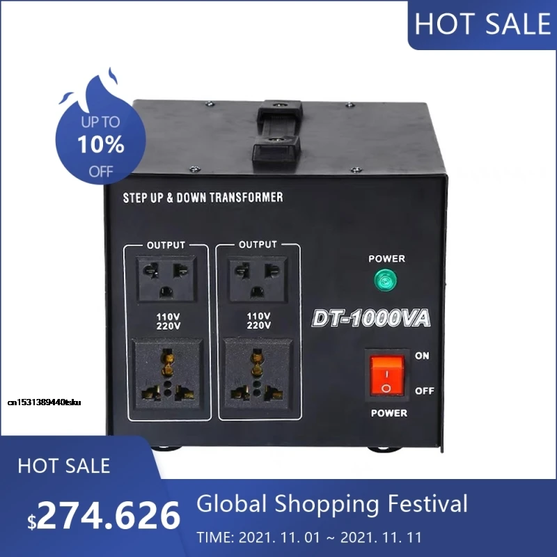 

4018 1000 Вт регулятор тяжелого напряжения преобразователь силовой трансформатор 220 В 110 В преобразователь трансформатор электрический Home-us 002