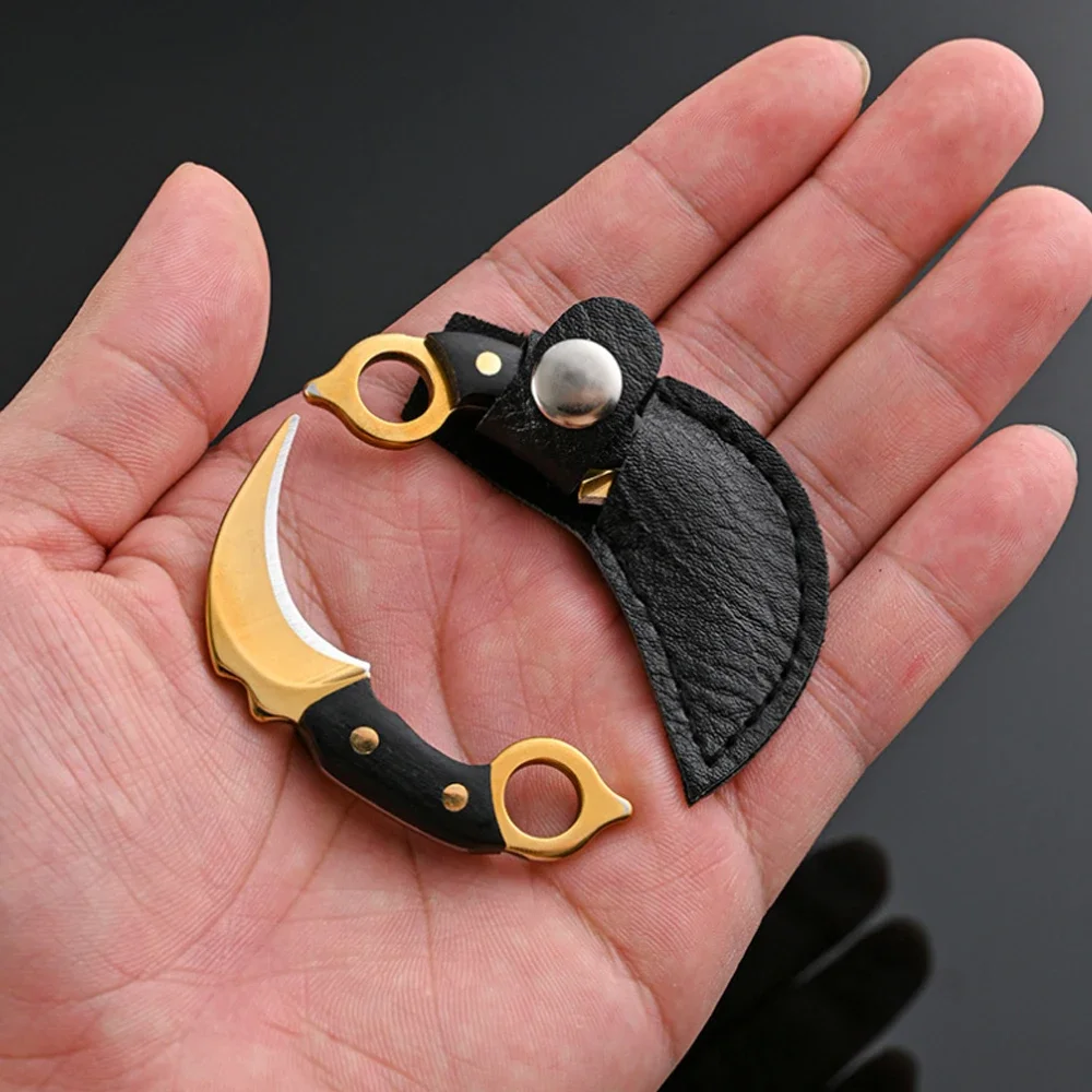 Mini Knife Keychain Pocket Knife Outdoor Camping Tactical Survival Portable Knife Peeler Fixed Blade Multi EDC Tool