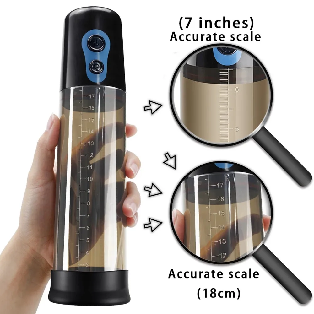 HESEKS Automatic Penis Vacuum Pump Men Male Masturbator Penis Enlargement Extend Pump Penis Enlarge Air Pressure Device