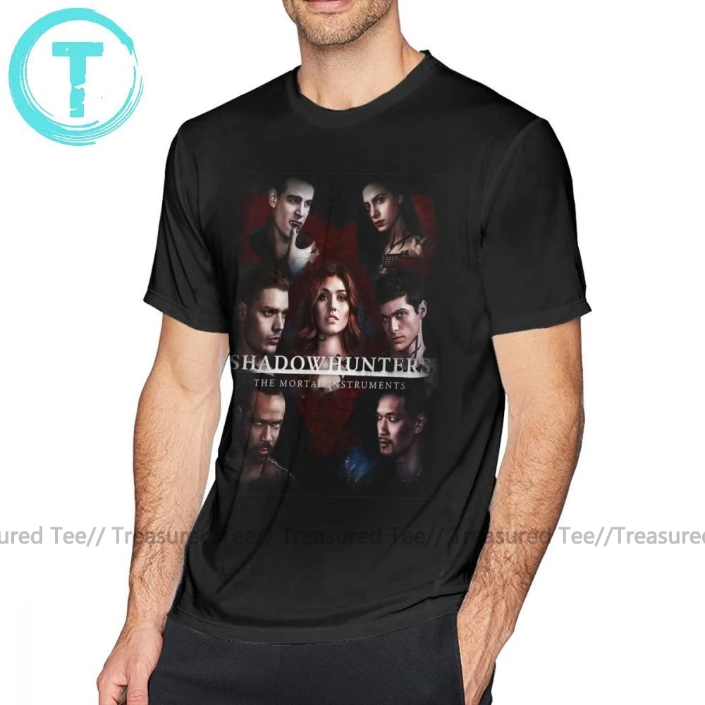 Shadowhunters T Shirt Shadowhunters - Poster T-Shirt Funny Beach Tee Shirt Short Sleeves 100 Percent Cotton Printed Men Tshirt