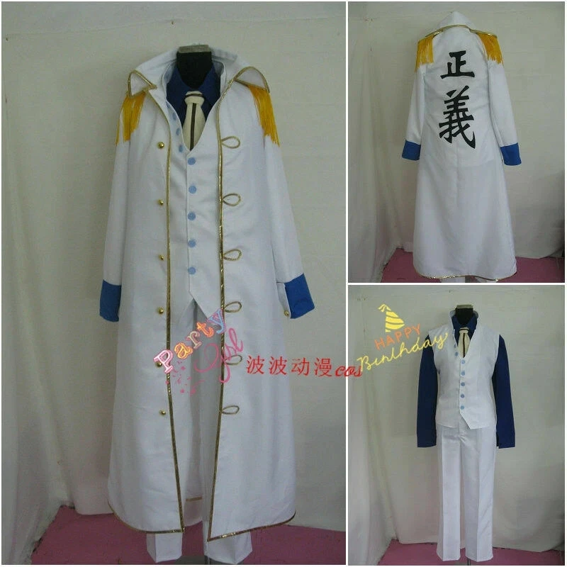 Marines Almirante Kuzan Almirante Aokiji uniforme conjunto disfraz Cosplay