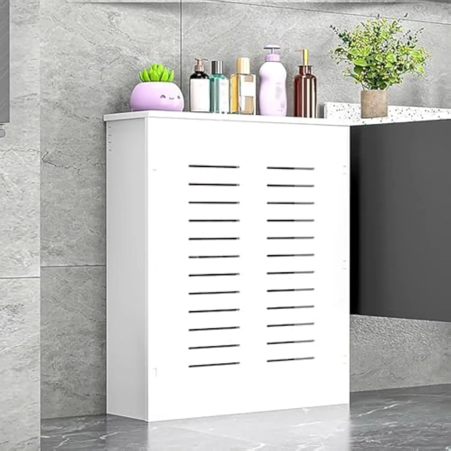 

Radiator Cover for Home, Vented Safety Steam Decorative Radiator Cover, Living Room Bedroom Hallway Decorative Cabinet, Easy in