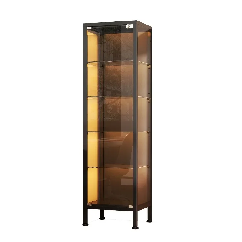 Glass display cabinet Pain cabinet with lock with door Bookcase