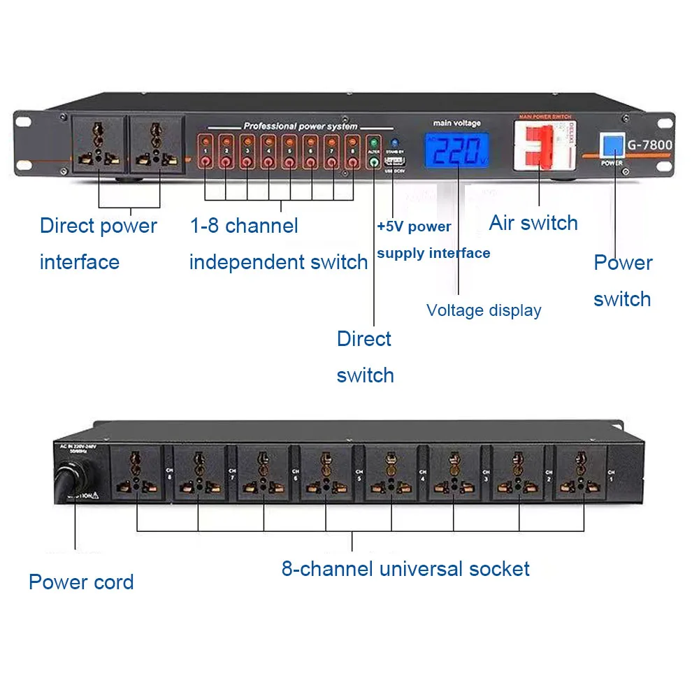 

Paulkitson Professional Power System Power Sequencer Stage Audio Equipment Power Management System