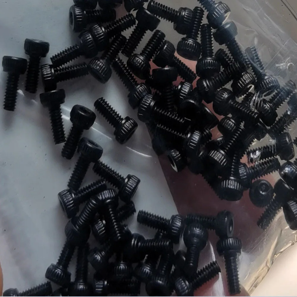 Grade 12.9 Alloy Steel Knurled Cap Head Bolts DIN912 UNC UNF 0# to 10# Hex Socket Allen Key Screws Industrial Fastener