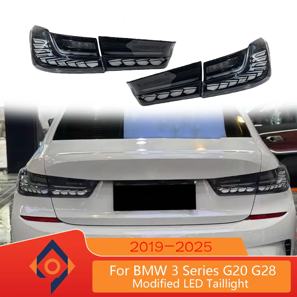 Modified Taillight For BMW 3 Series G20 G28 G80 2019-2023 Dragon Scale Flowing Light Steering Tail light Assembly Plug And Play