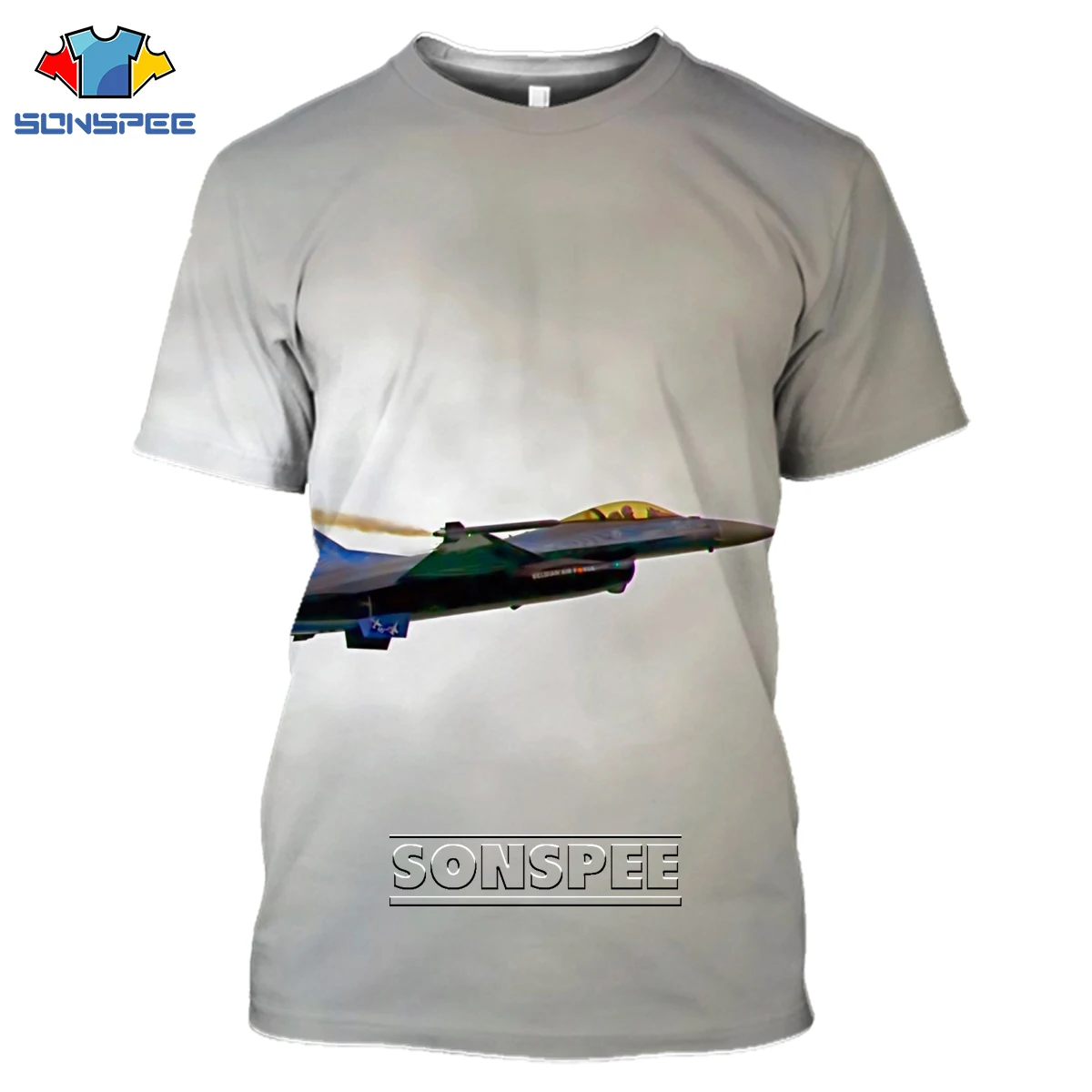 SONSPEE Helicopter T-shirt Harajuku Summer Fighter Military Men Women 3D Print Tshirt Hiphop Harajuku Short Sleeve O-Neck Top