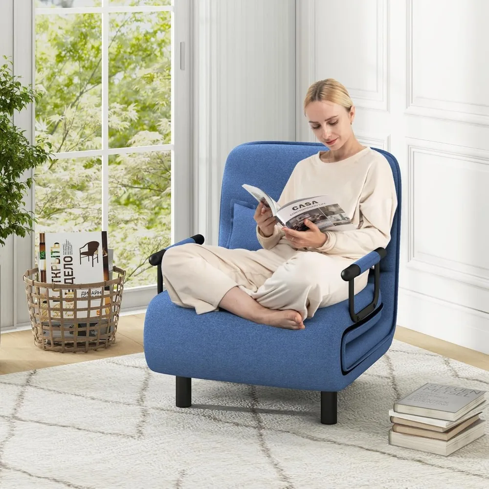 Multi-Functional Adjustable Sleeper Chair with Lumbar Support and Hidden Legs