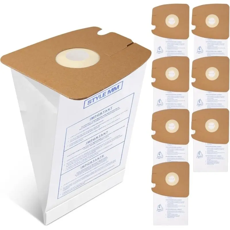 B64B 8pcs Style MM Vacuum Bags for Eureka Mighty for Mite 3670 3680 Series, Replaces 60295 Multi-Layer Dust Bags for Canister