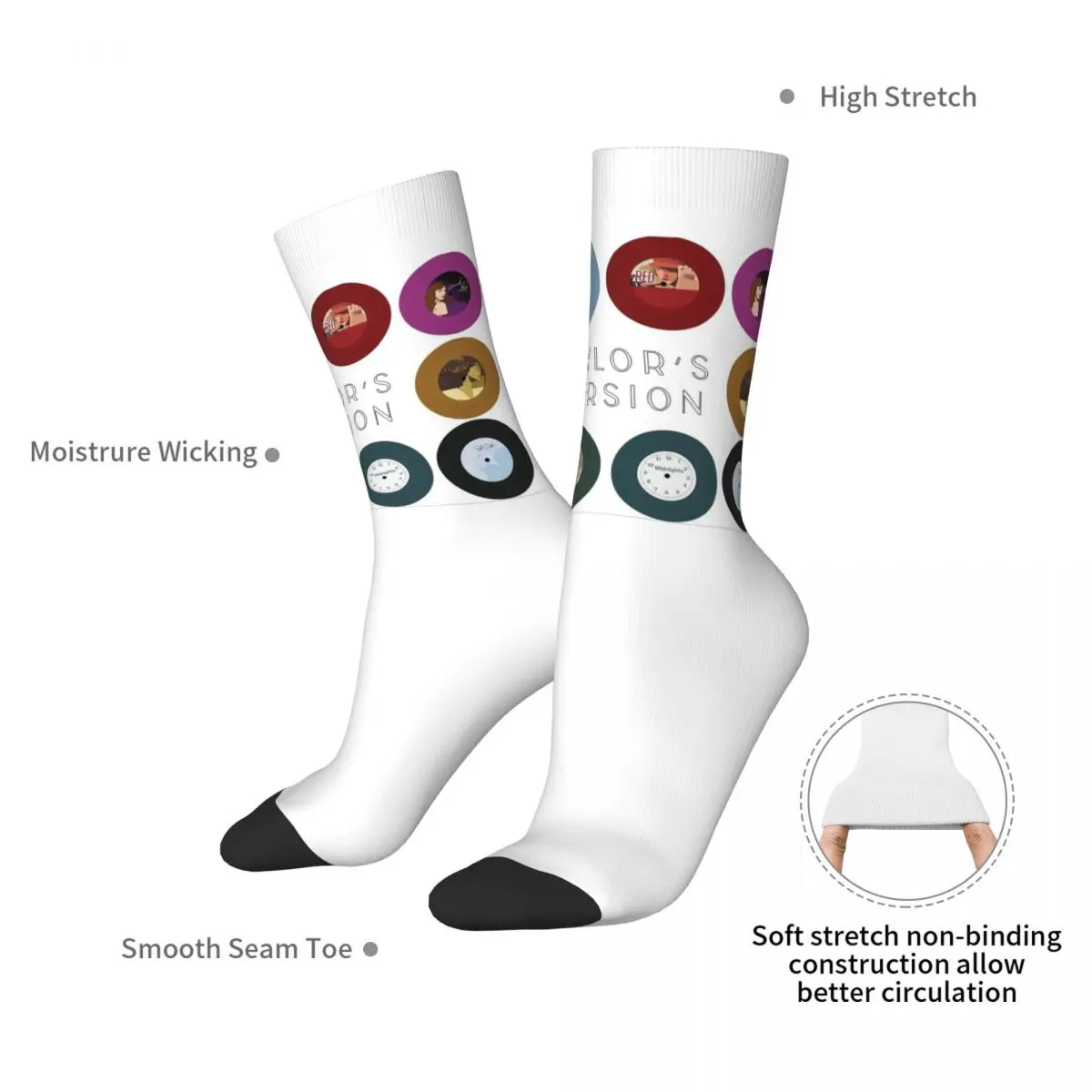 Taylors versión Eras Tour álbumes calcetines Harajuku medias súper suaves calcetines largos accesorios para regalos de Navidad para hombre y mujer