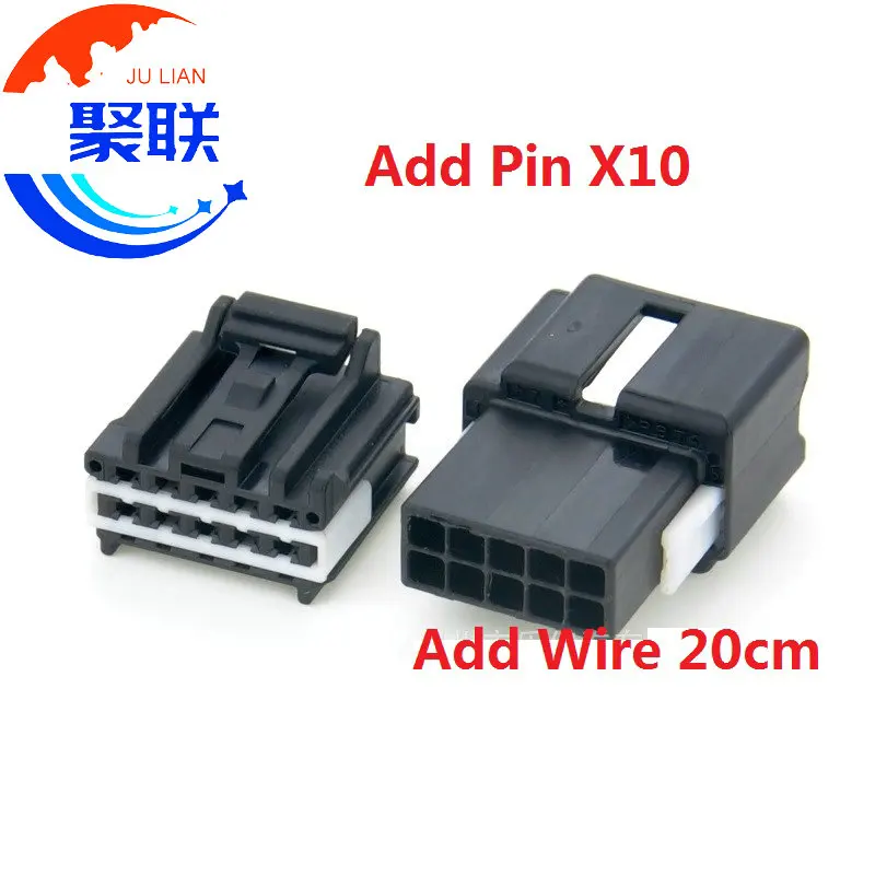1Set 10Pin 6098-7344 6098-7347 Auto Wiring Connector With Cable Harness Plug 60987344 60987347
