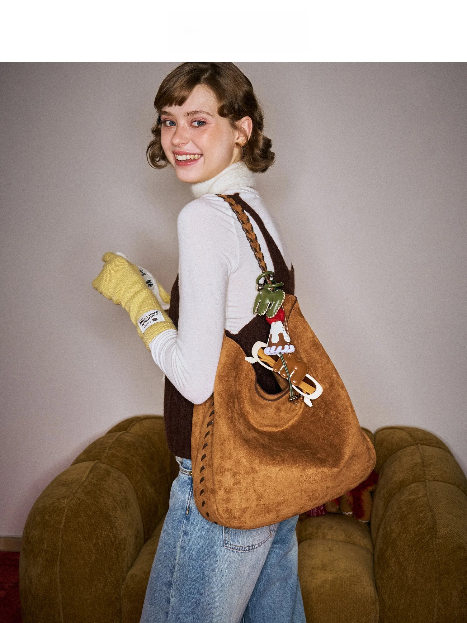 Muva Large Capacity Commuter Shoulder Bag Women's Casual Style New Fall Winter Soft Leather Handbag Lazy Sensation Daily Use