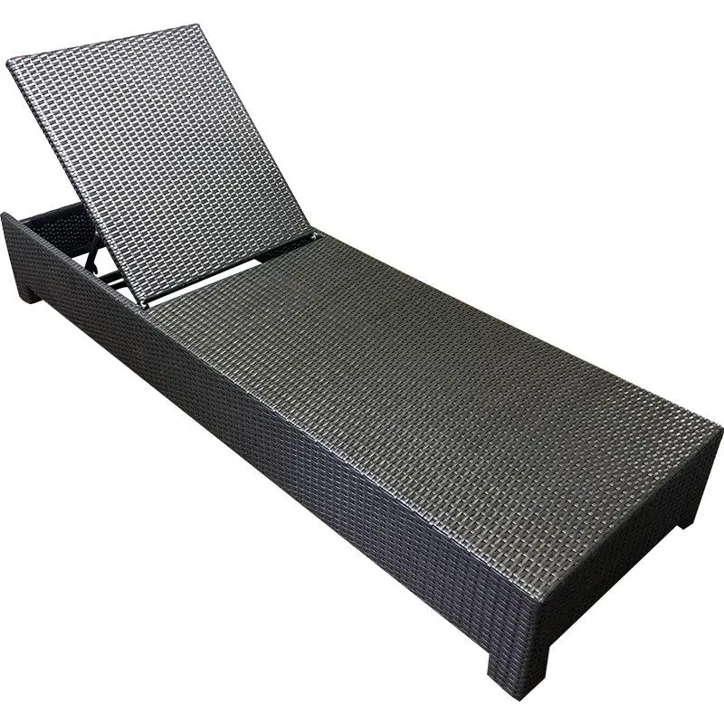 

rattan lounge bed, swimming pool lounge chair, villa courtyard pool beach chair, open-air balcony, leisure rattan reclining bed