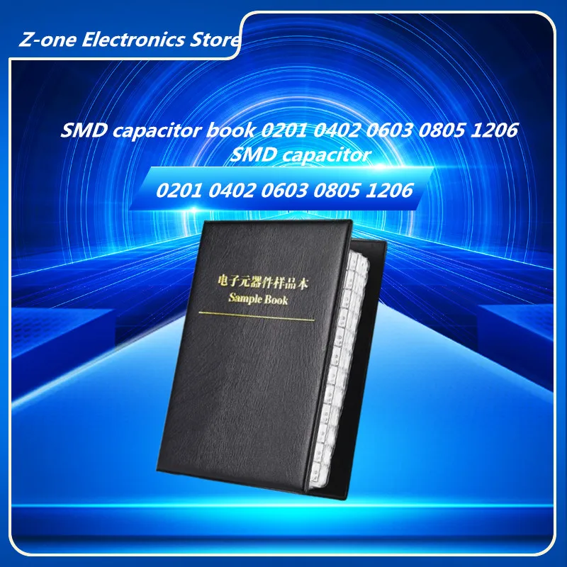 

SMD capacitor book 0201 0402 0603 0805 1206 capacitor 80/90/92values capacitor 25 50 pieces each